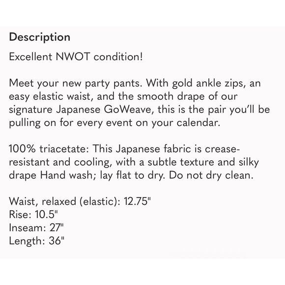 EVERLANE | black japanese goweave pants 2 - Picture 8 of 8